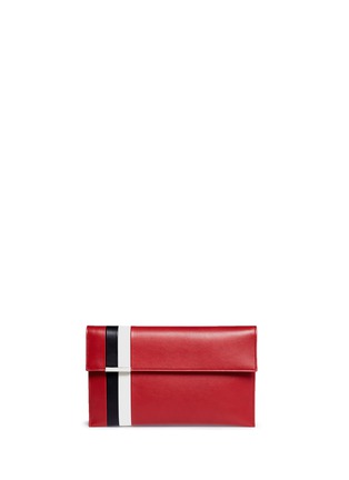 Main View - Click To Enlarge - TOMASINI - 'ETT002' stripe leather flat clutch