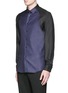 Front View - Click To Enlarge - ALEXANDER MCQUEEN - Contrast sleeve Oxford shirt