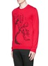 Front View - Click To Enlarge - ALEXANDER MCQUEEN - Tree print wool-silk sweater