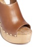 Detail View - Click To Enlarge - SAM EDELMAN - 'Marley' leather slingback wooden clog sandals