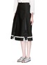 Front View - Click To Enlarge - TOGA ARCHIVES - Woven paper slit linen midi skirt