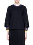 Main View - Click To Enlarge - TOGA ARCHIVES - Stepped sleeve cotton knit top