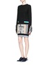 Figure View - Click To Enlarge - TOGA ARCHIVES - Fringe mix cotton intarsia knit sweater dress