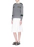 Figure View - Click To Enlarge - TOGA ARCHIVES - Stepped sleeve cotton knit sweater