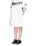 Front View - Click To Enlarge - TOGA ARCHIVES - Mesh waist cotton taffeta culottes