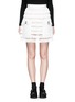 Main View - Click To Enlarge - TOGA ARCHIVES - Faux leather pocket linen fringe mini skirt