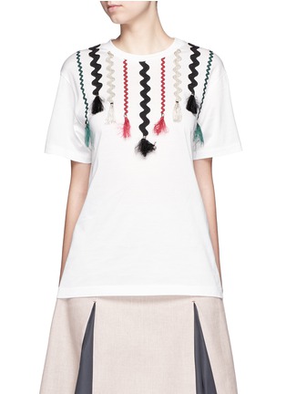 Main View - Click To Enlarge - TOGA ARCHIVES - Squiggle ribbon appliqué jersey T-shirt