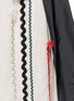 Detail View - Click To Enlarge - TOGA ARCHIVES - Fringe bib appliqué linen silk-blend dress