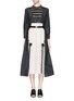 Main View - Click To Enlarge - TOGA ARCHIVES - Fringe bib appliqué linen silk-blend dress