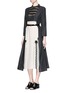 Figure View - Click To Enlarge - TOGA ARCHIVES - Fringe bib appliqué linen silk-blend dress