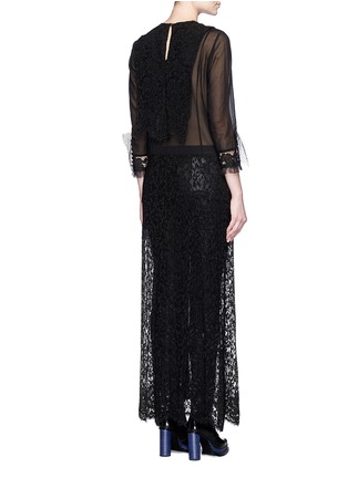 Back View - Click To Enlarge - TOGA ARCHIVES - Lace panel ruffle hem dress