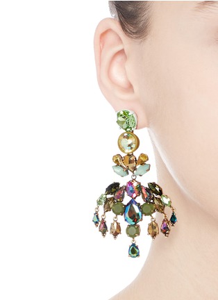Figure View - Click To Enlarge - J.CREW - Colourful crystal chandelier earrings
