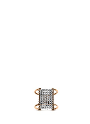 Main View - Click To Enlarge - YANNIS SERGAKIS ADORNMENTS - 'Charnières' diamond 18k gold 9 tier ring