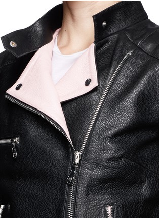 Detail View - Click To Enlarge - MC Q - Leather cropped biker jacket