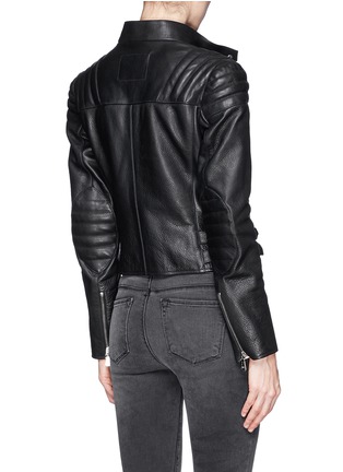 Back View - Click To Enlarge - MC Q - Leather cropped biker jacket