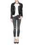 Figure View - Click To Enlarge - MC Q - Leather cropped biker jacket