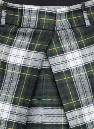 Detail View - Click To Enlarge - MC Q - Inverted pleat front tartan check wool skirt