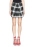 Main View - Click To Enlarge - MC Q - Inverted pleat front tartan check wool skirt