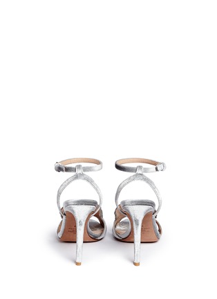 Back View - Click To Enlarge - VALENTINO GARAVANI - 'Angelicouture' angel wing velvet sandals