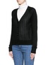 Front View - Click To Enlarge - SEE BY CHLOÉ - Eyelet lace front wool cardigan
