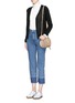 Figure View - Click To Enlarge - SEE BY CHLOÉ - Eyelet lace front wool cardigan