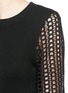 Detail View - Click To Enlarge - SEE BY CHLOÉ - Eyelet lace wool knit dress