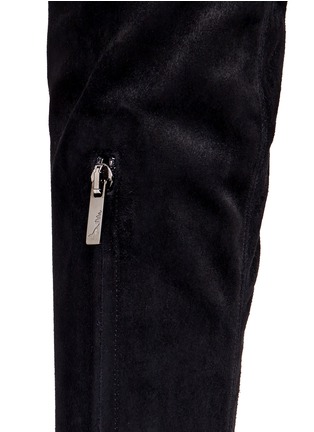 Detail View - Click To Enlarge - RENÉ CAOVILLA - Strass pavé stripe suede boots