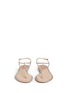 Figure View - Click To Enlarge - RENÉ CAOVILLA - 'Cupido' strass border satin T-strap sandals