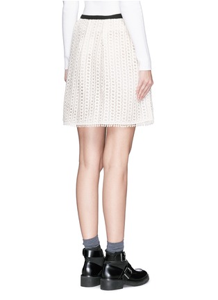 Back View - Click To Enlarge - SEE BY CHLOÉ - Eyelet lace crêpe skirt