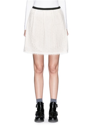 Main View - Click To Enlarge - SEE BY CHLOÉ - Eyelet lace crêpe skirt