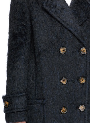 Detail View - Click To Enlarge - SEE BY CHLOÉ - Double breasted Mohair effect fleece coat
