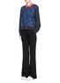 Figure View - Click To Enlarge - SEE BY CHLOÉ - Floral embroidery denim sweatshirt