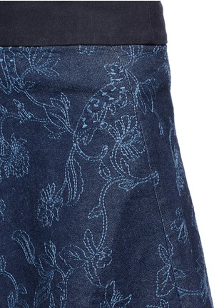 Detail View - Click To Enlarge - SEE BY CHLOÉ - Floral embroidery denim skirt