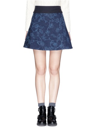 Main View - Click To Enlarge - SEE BY CHLOÉ - Floral embroidery denim skirt