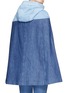 Back View - Click To Enlarge - SEE BY CHLOÉ - Patchwork denim hood cape