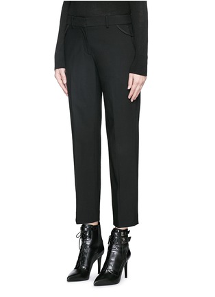 Front View - Click To Enlarge - HELMUT LANG - Bonded cuff stretch gabardine pants