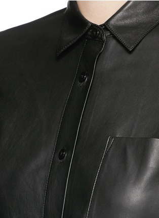 Detail View - Click To Enlarge - HELMUT LANG - Lamb leather shirt