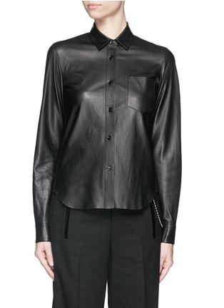 Main View - Click To Enlarge - HELMUT LANG - Lamb leather shirt