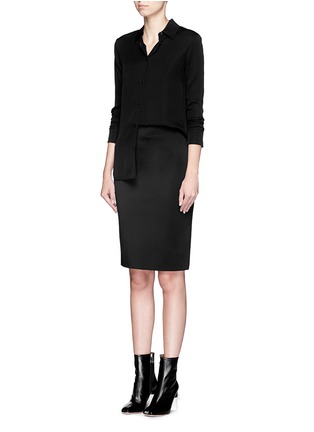 Figure View - Click To Enlarge - HELMUT LANG - Stretch silk shirt