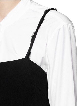 Detail View - Click To Enlarge - HELMUT LANG - Raw edge strap stretch crepe dress