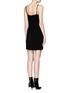 Back View - Click To Enlarge - HELMUT LANG - Raw edge strap stretch crepe dress