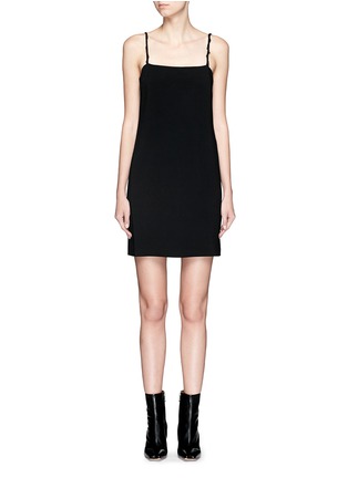 Main View - Click To Enlarge - HELMUT LANG - Raw edge strap stretch crepe dress