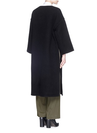 Back View - Click To Enlarge - HELMUT LANG - High side split cashmere coat