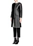 Front View - Click To Enlarge - HELMUT LANG - Lamb leather shearling zip coat