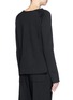 Back View - Click To Enlarge - HELMUT LANG - Rolled round neck cotton French terry sweatshirt