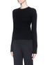 Front View - Click To Enlarge - HELMUT LANG - Cashmere-wool cropped sweater