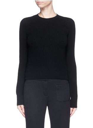Main View - Click To Enlarge - HELMUT LANG - Cashmere-wool cropped sweater