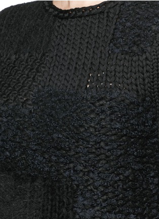 Detail View - Click To Enlarge - HELMUT LANG - Patchwork wool sweater