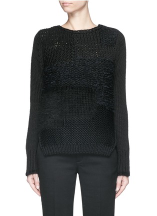 Main View - Click To Enlarge - HELMUT LANG - Patchwork wool sweater