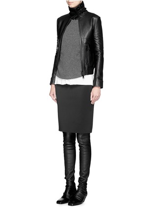 Figure View - Click To Enlarge - HELMUT LANG - Rolled round neck cashmere sweater